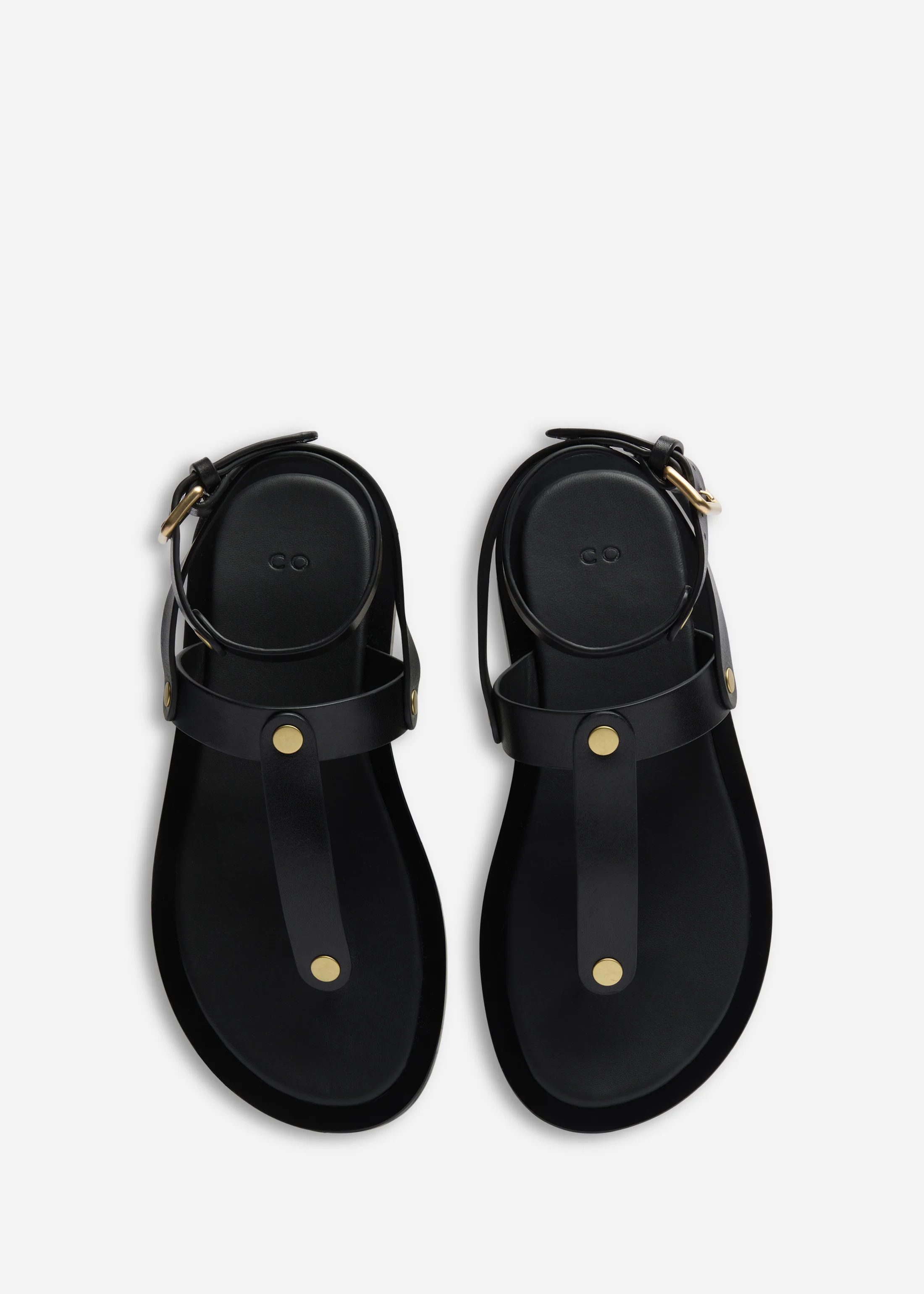 Ankle Wrap Sandal in Calf Skin Leather - Black - Image 4