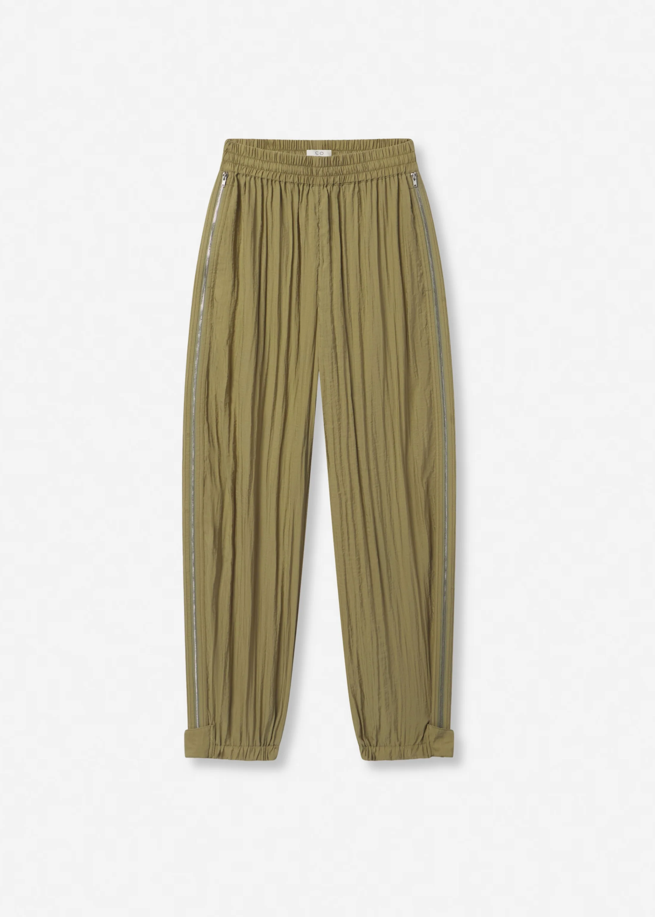 Articulated Vented Pant in Wrinkled Nylon - Aloe - Image 5