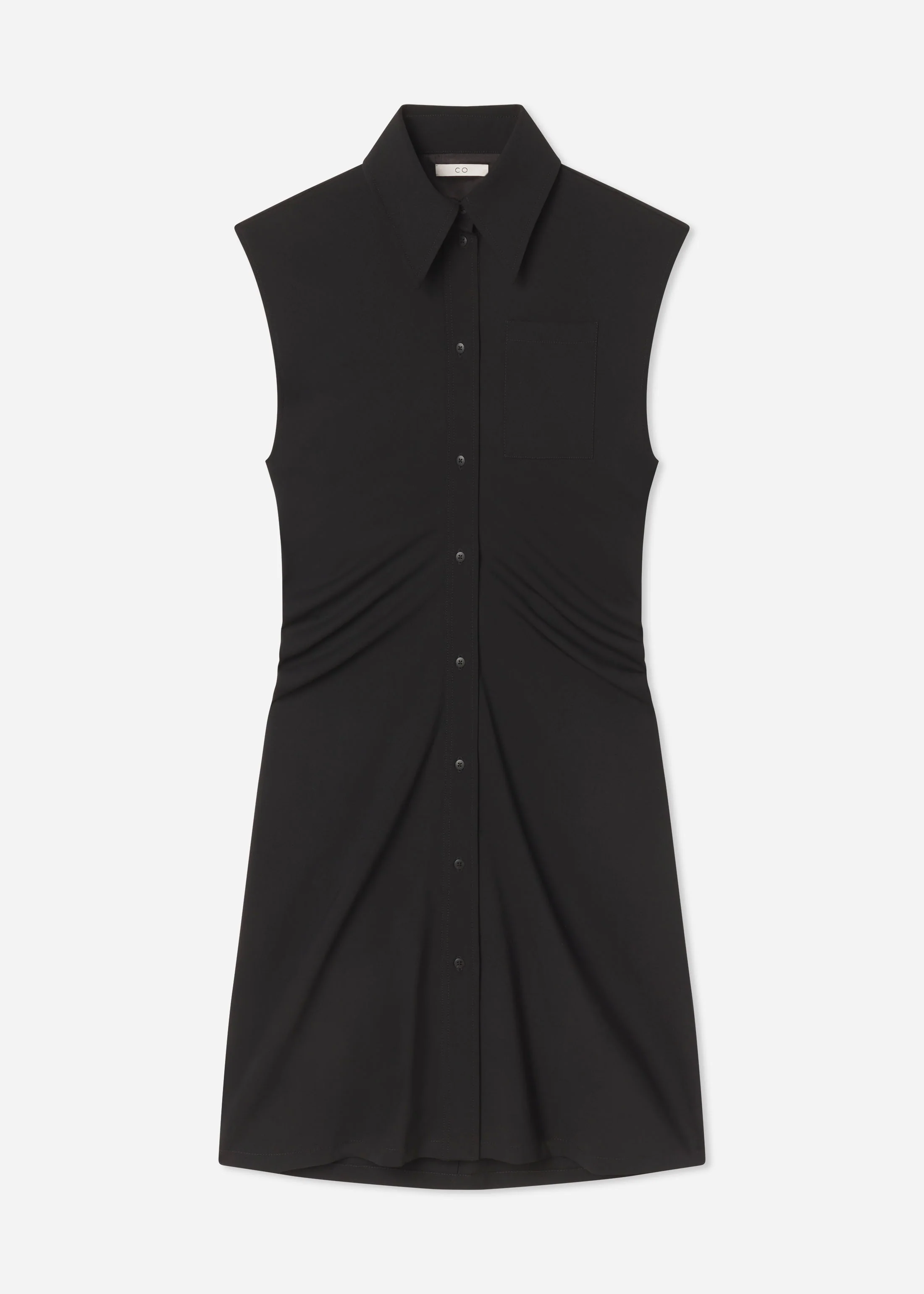 Banana Cut Shirt Dress - Black - Image 5