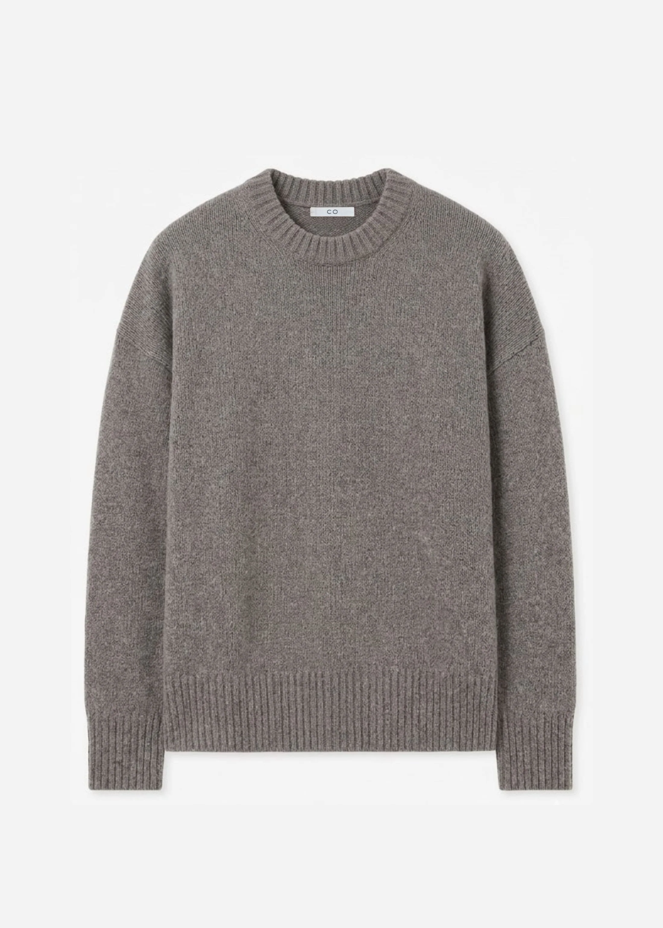 Boyfriend Crew Sweater in Wool Cashmere - Taupe - Image 4