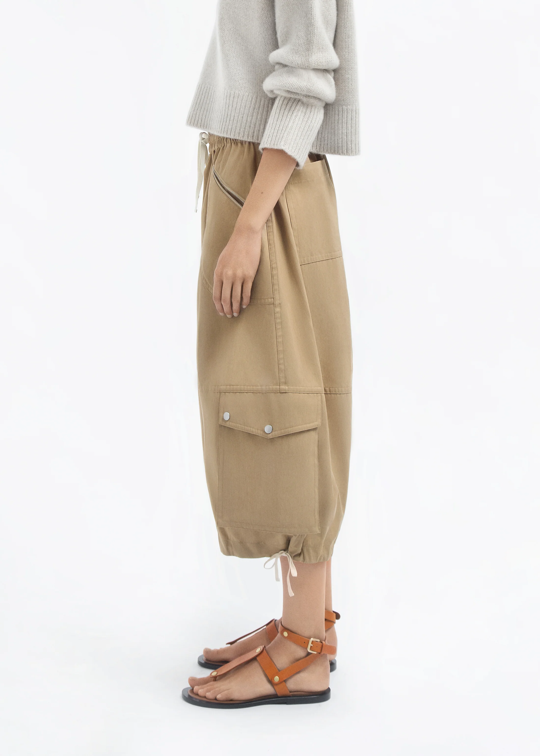 Braies Pant in Cotton Twill - Camel - Image 4