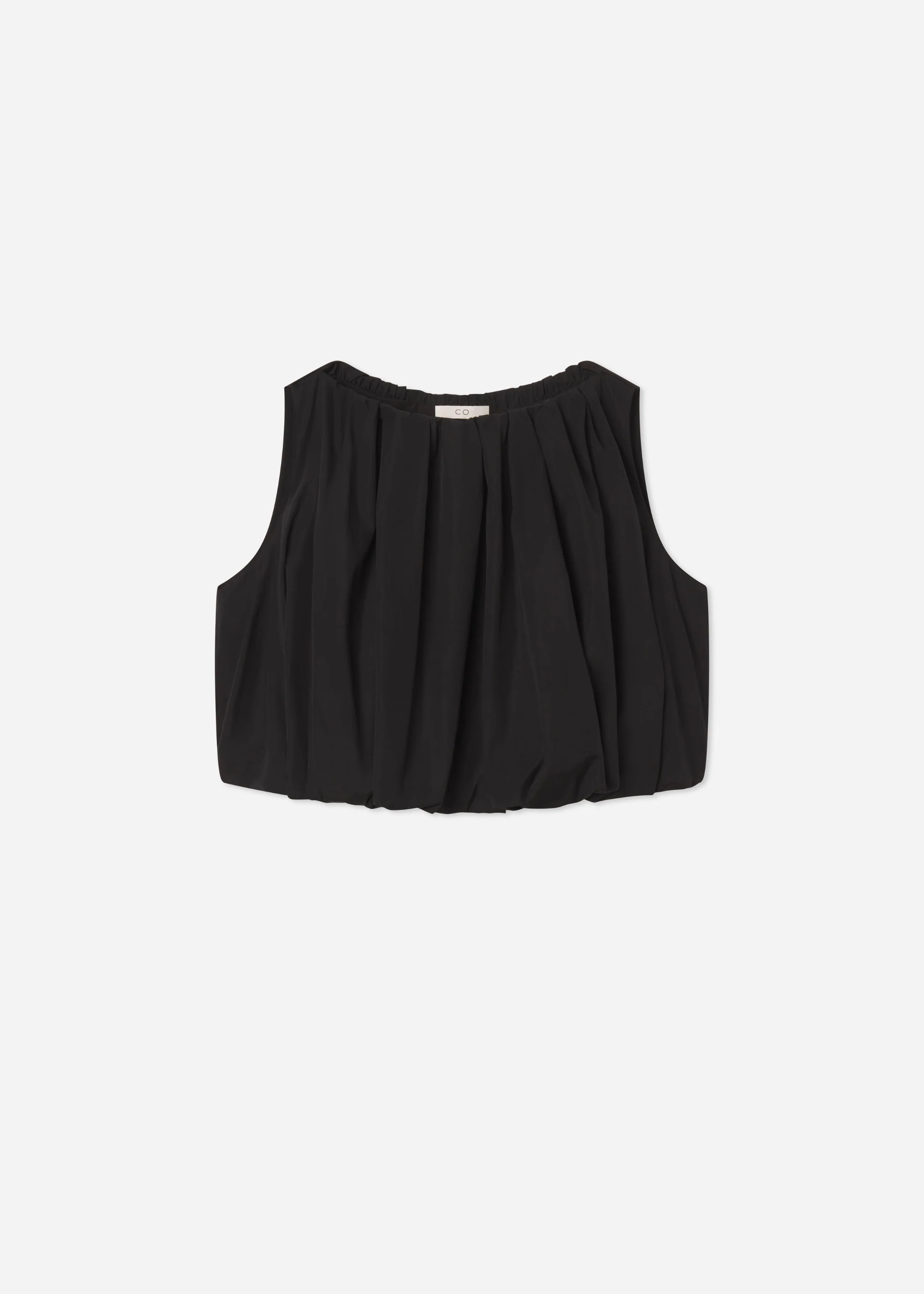 Bubble Top in Cotton Poplin - Black - Image 5
