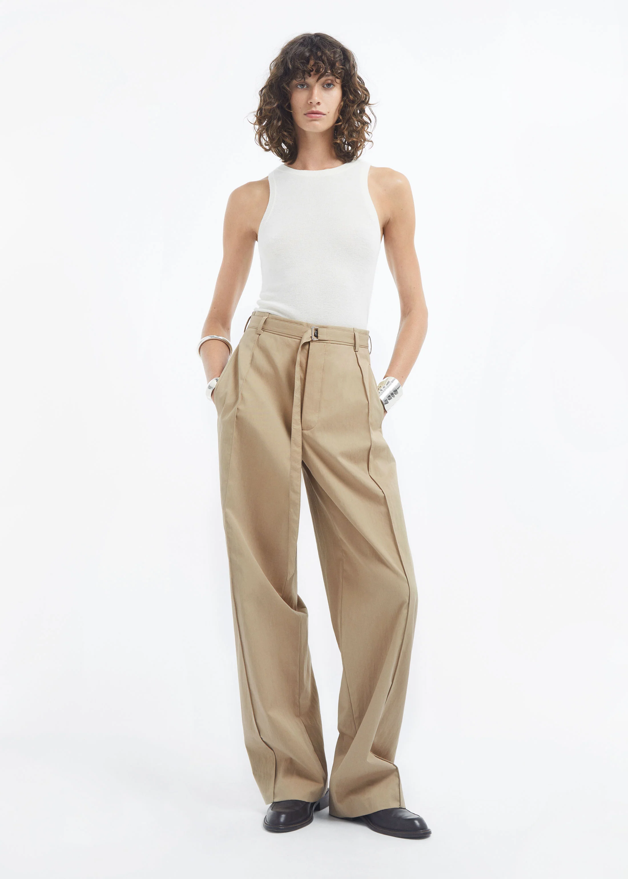 Tank Top in Fine Cashmere - Ivory - Image 4