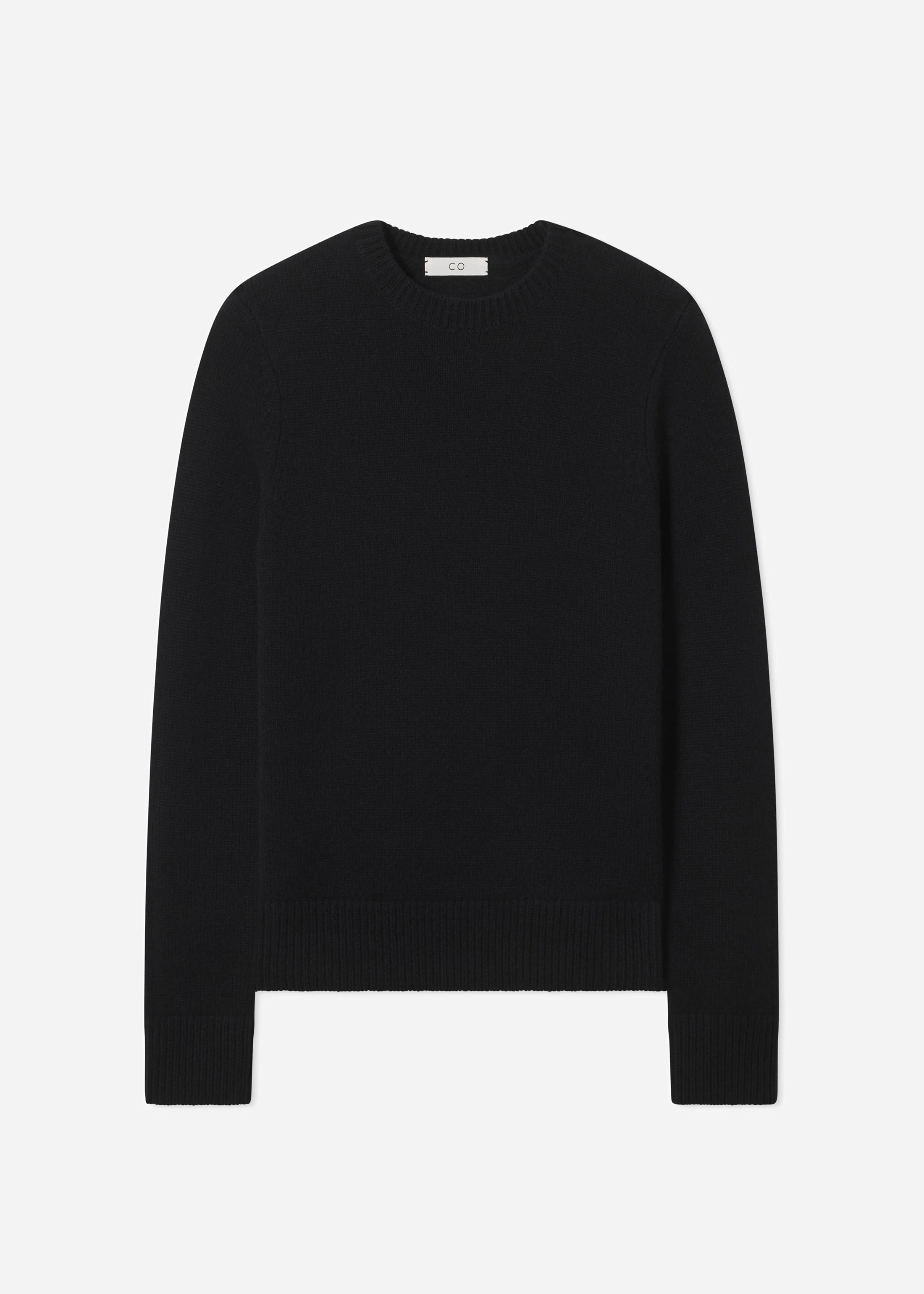 Crew Sweater in Cashmere - Black - Image 4