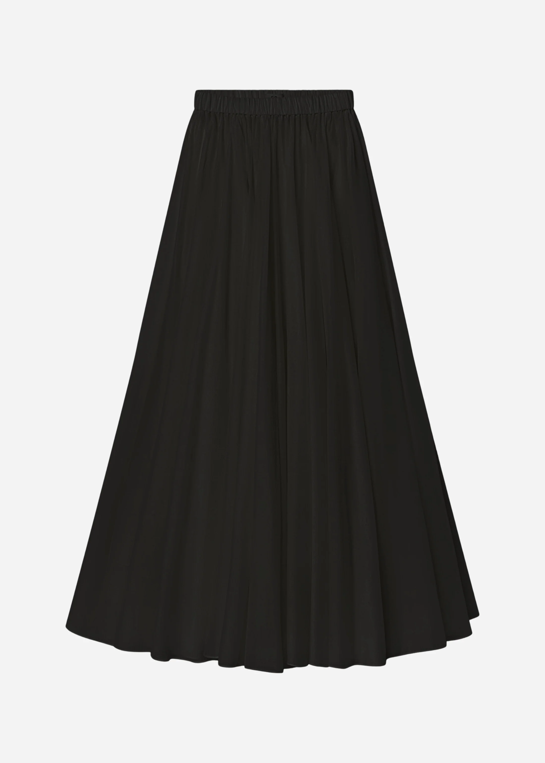 Crinoline Double Layer Skirt in Cotton Silk Voile - Black - Image 5