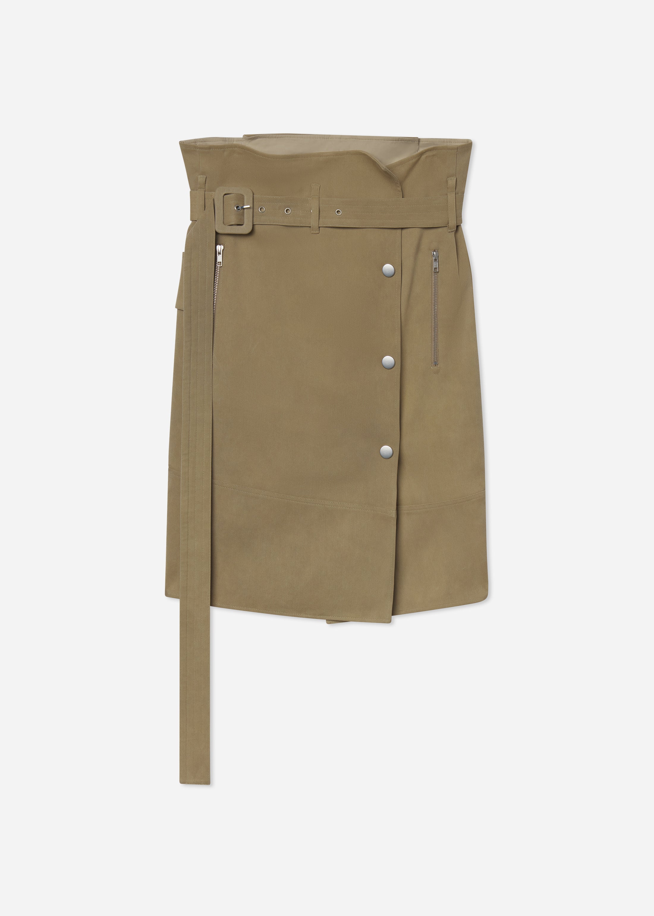 Hardwear Skirt in Cold Dye Cotton - Khaki - Image 3