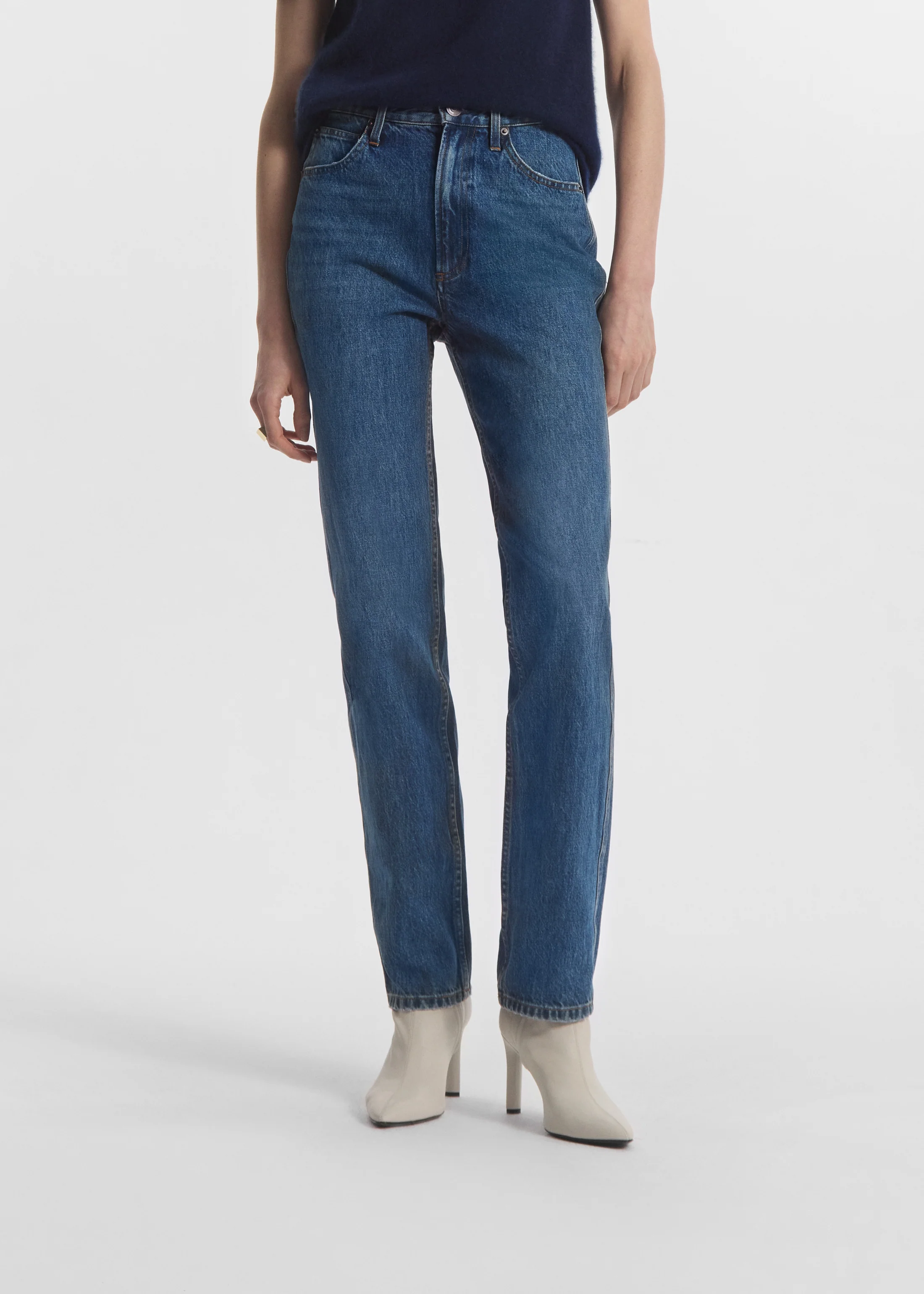 High Rise Jean in Denim - Indigo - Image 3