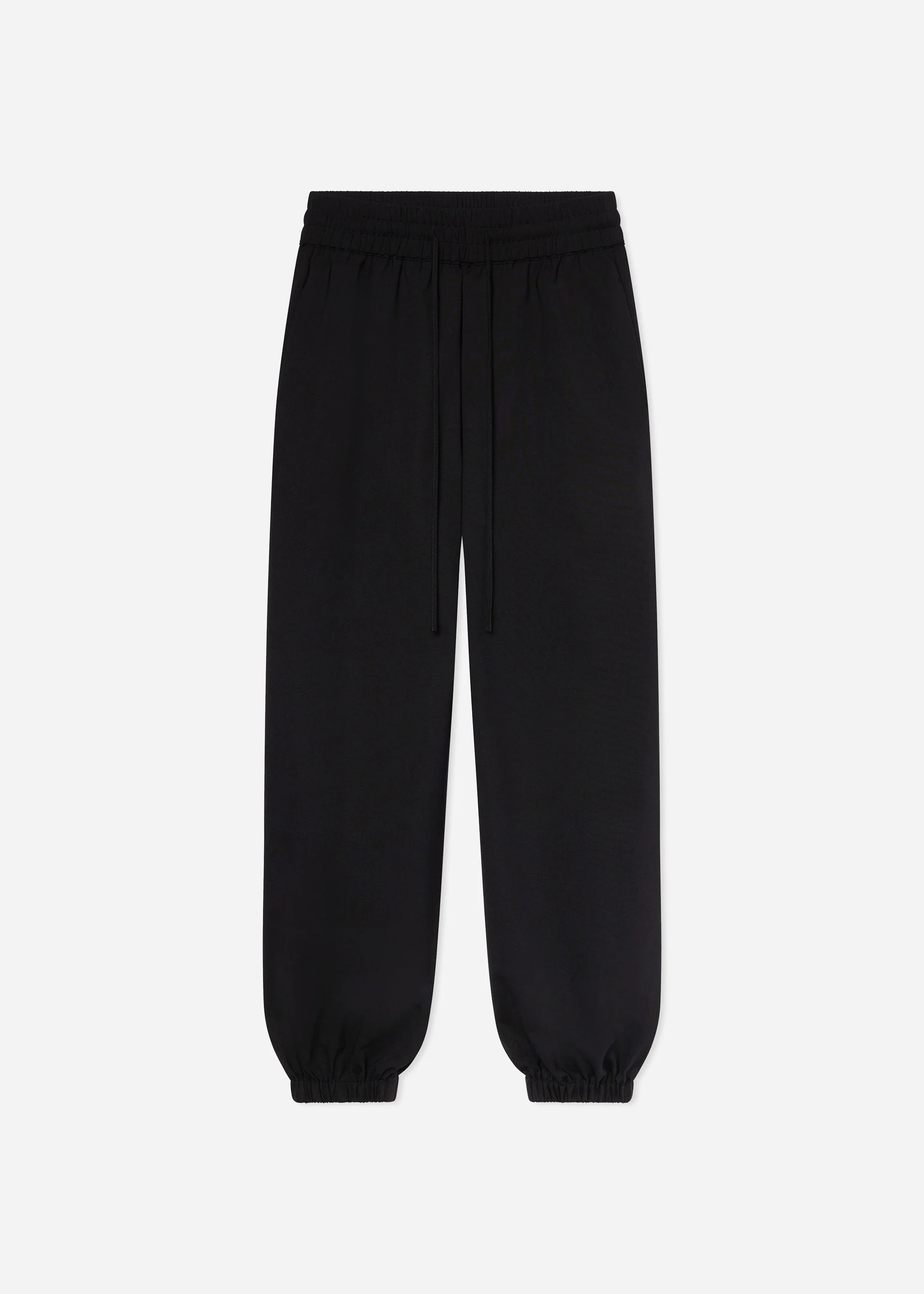 Jogger Pant in Stretch Wool Suiting - Black - Image 5