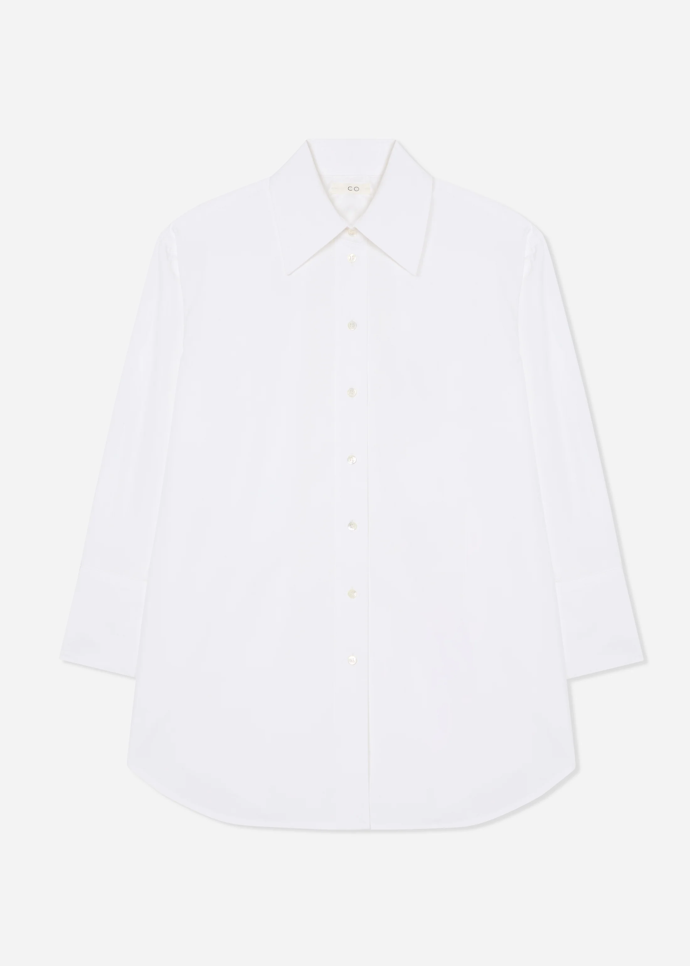 Overshirt in Cotton Poplin - White - Image 6