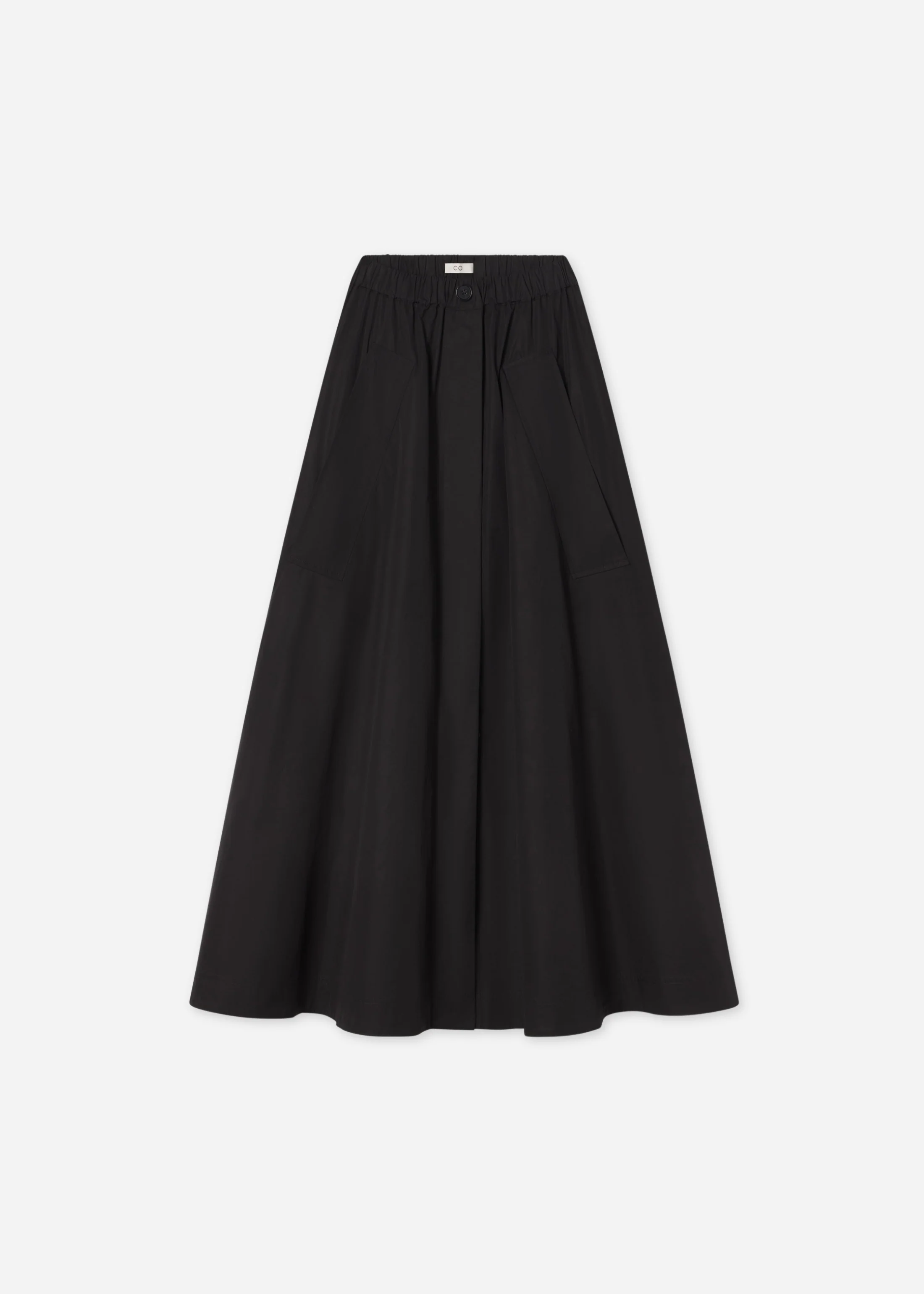 Parachute Skirt in Cotton Poplin - Black - Image 5