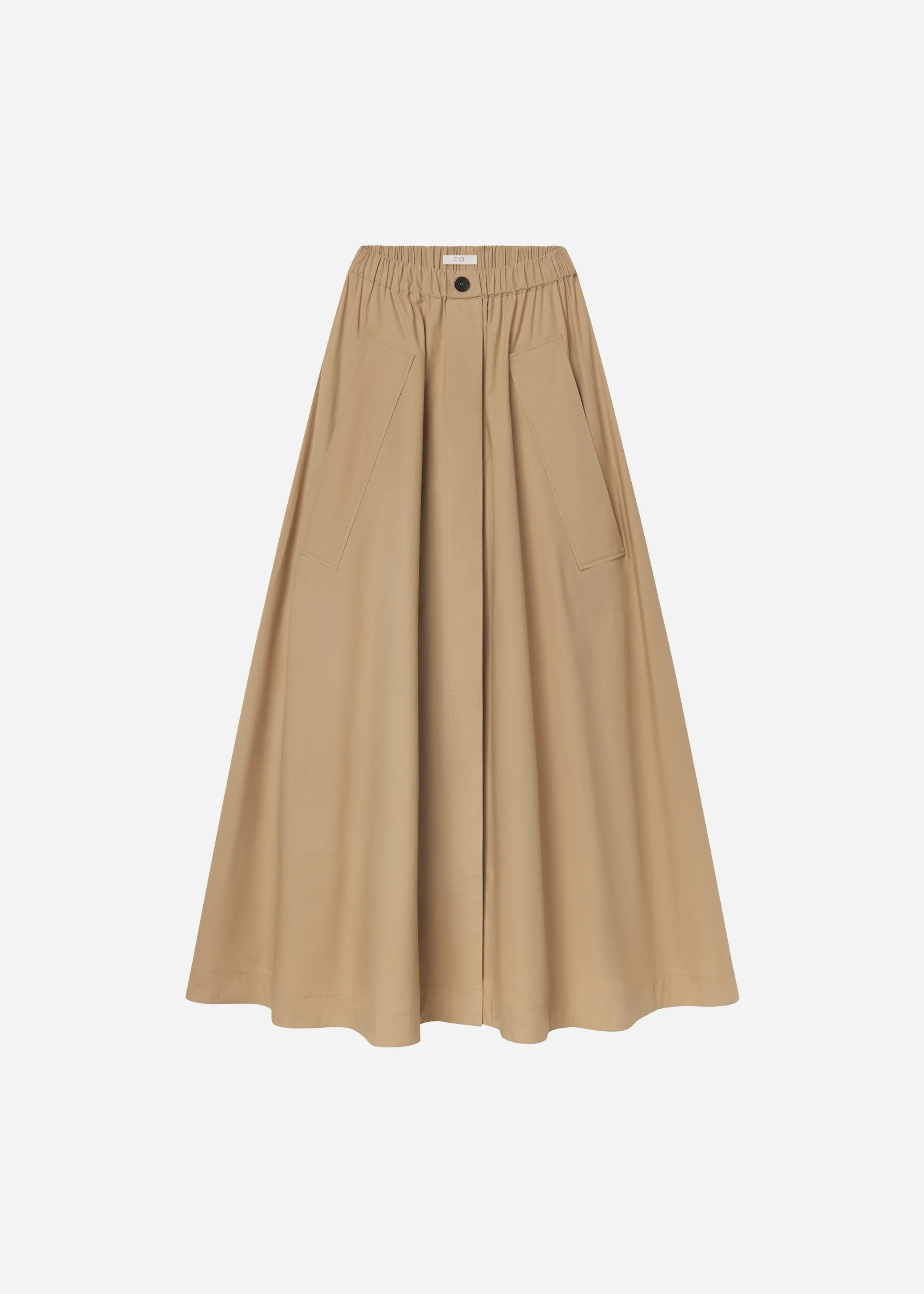 Parachute Skirt in Cotton Poplin - Camel - Image 5