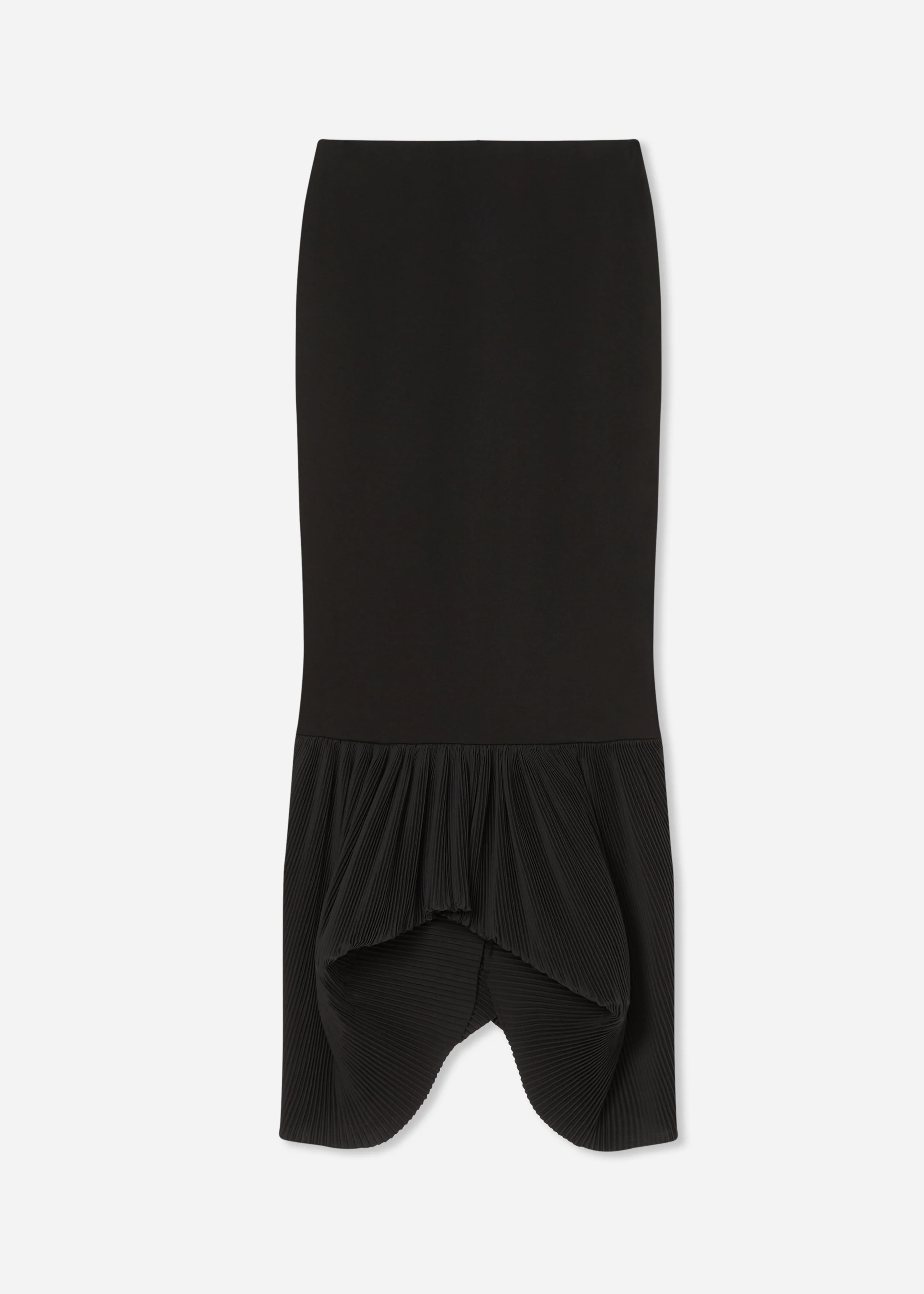 Peplum Skirt in Jersey - Black - Image 4