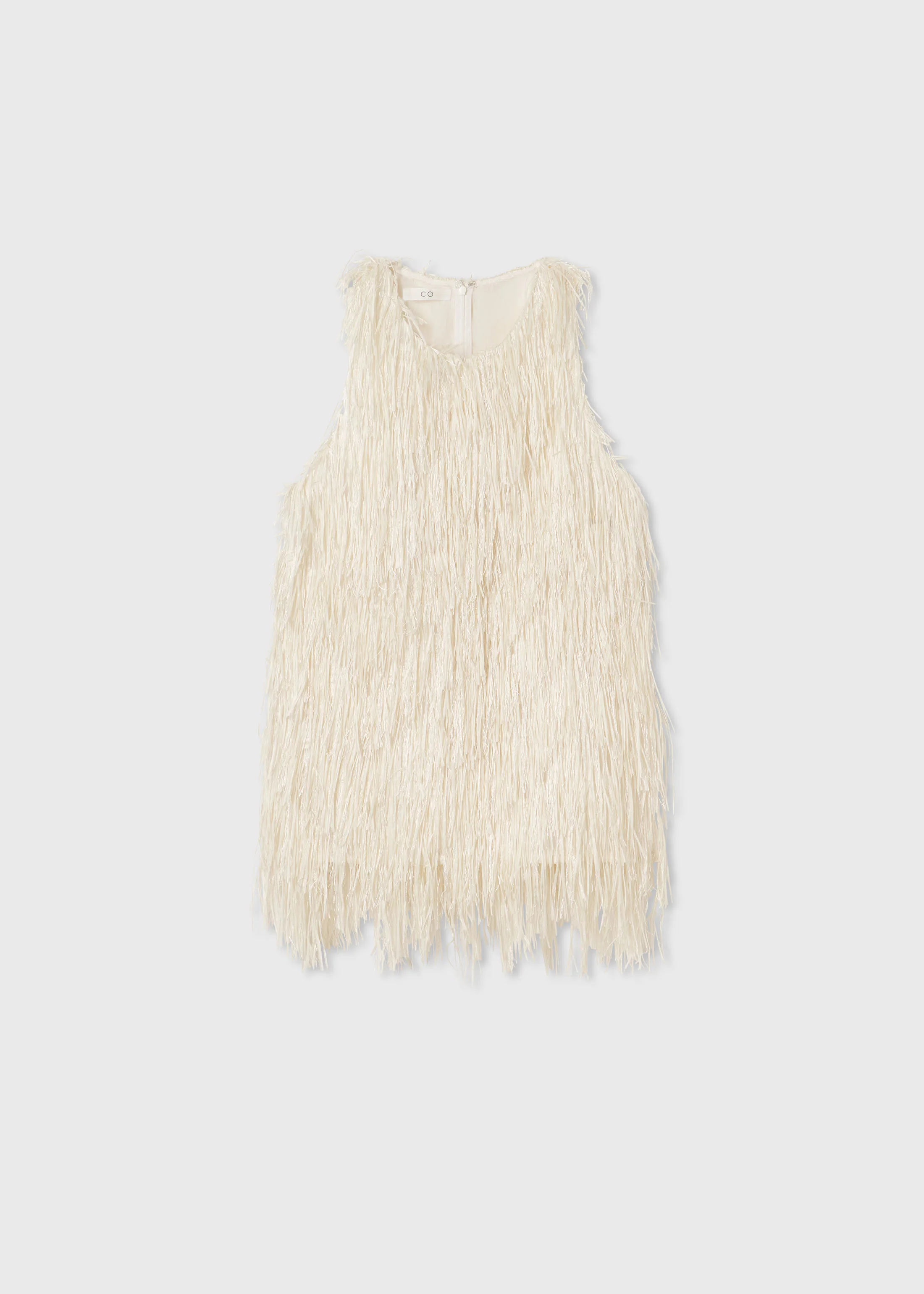 Racer Back Fringe Tank - Pearl - Image 6