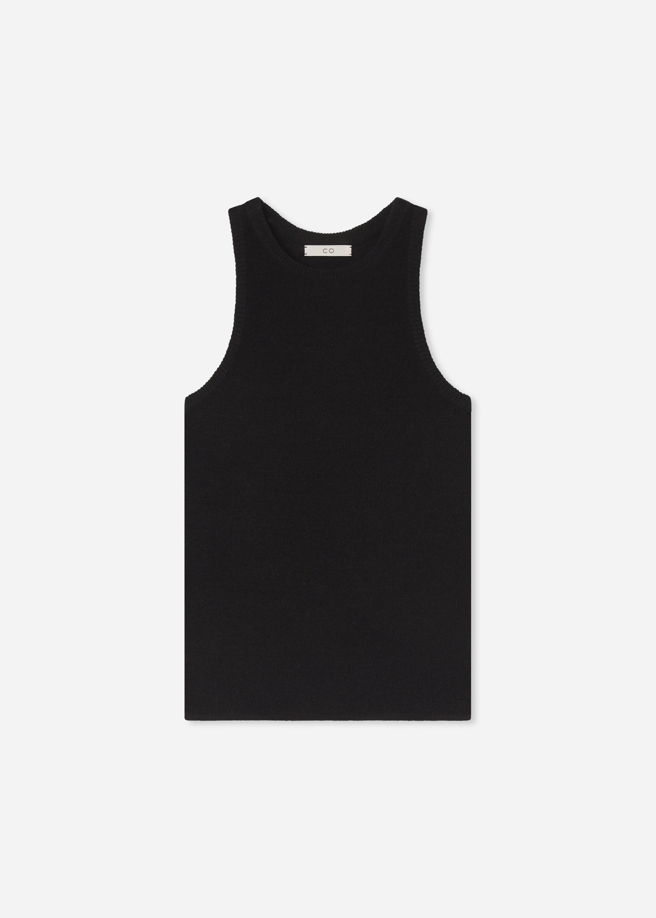 Racerback Tank in Silk Linen - Black - Image 5