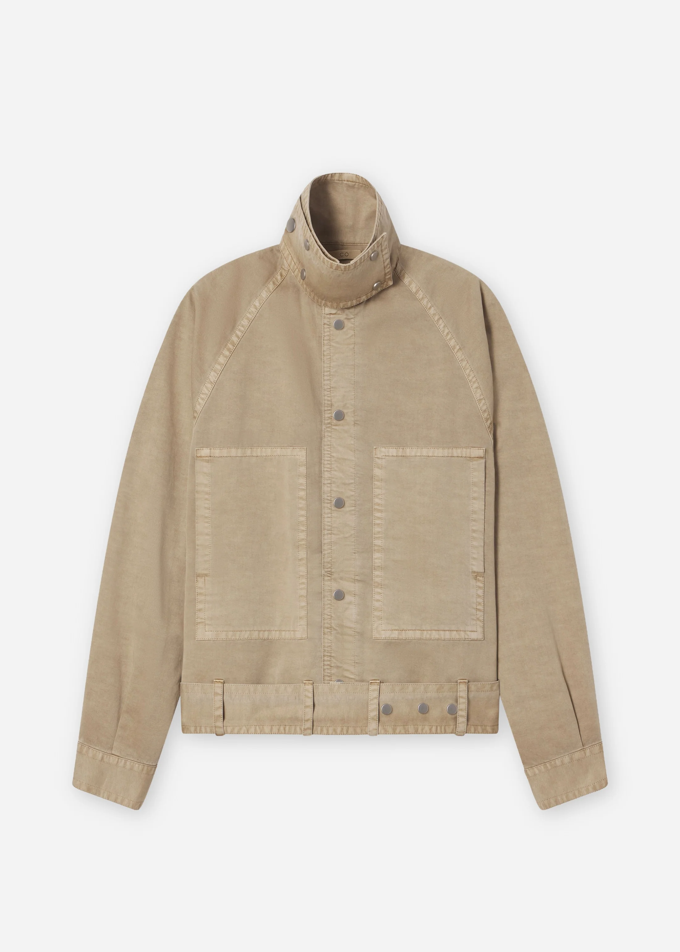 Raglan Workwear Bomber in Cotton - Chestnut - Image 5
