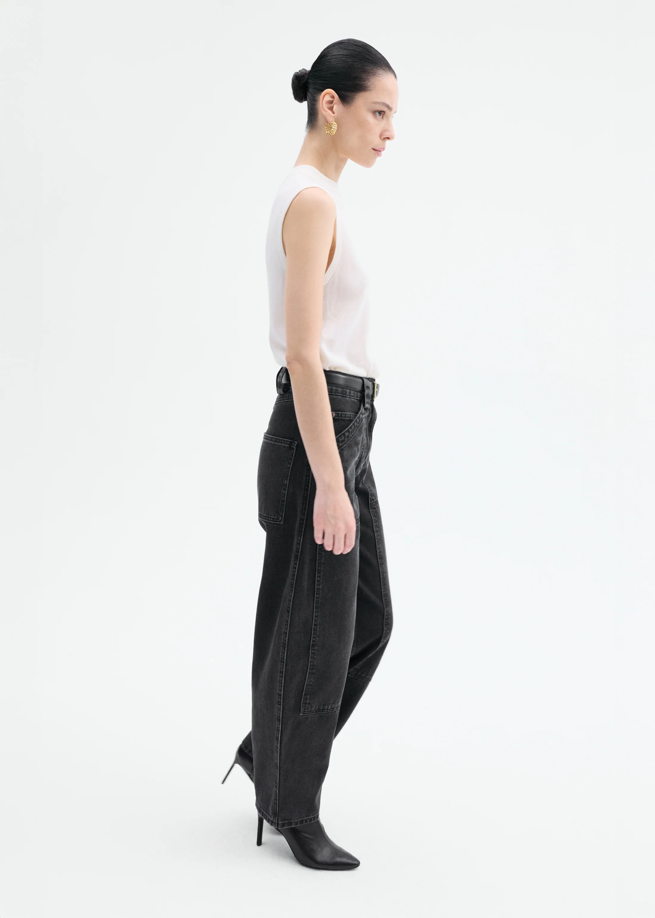Shell Tank in Fine Cashmere - Ivory - Image 4