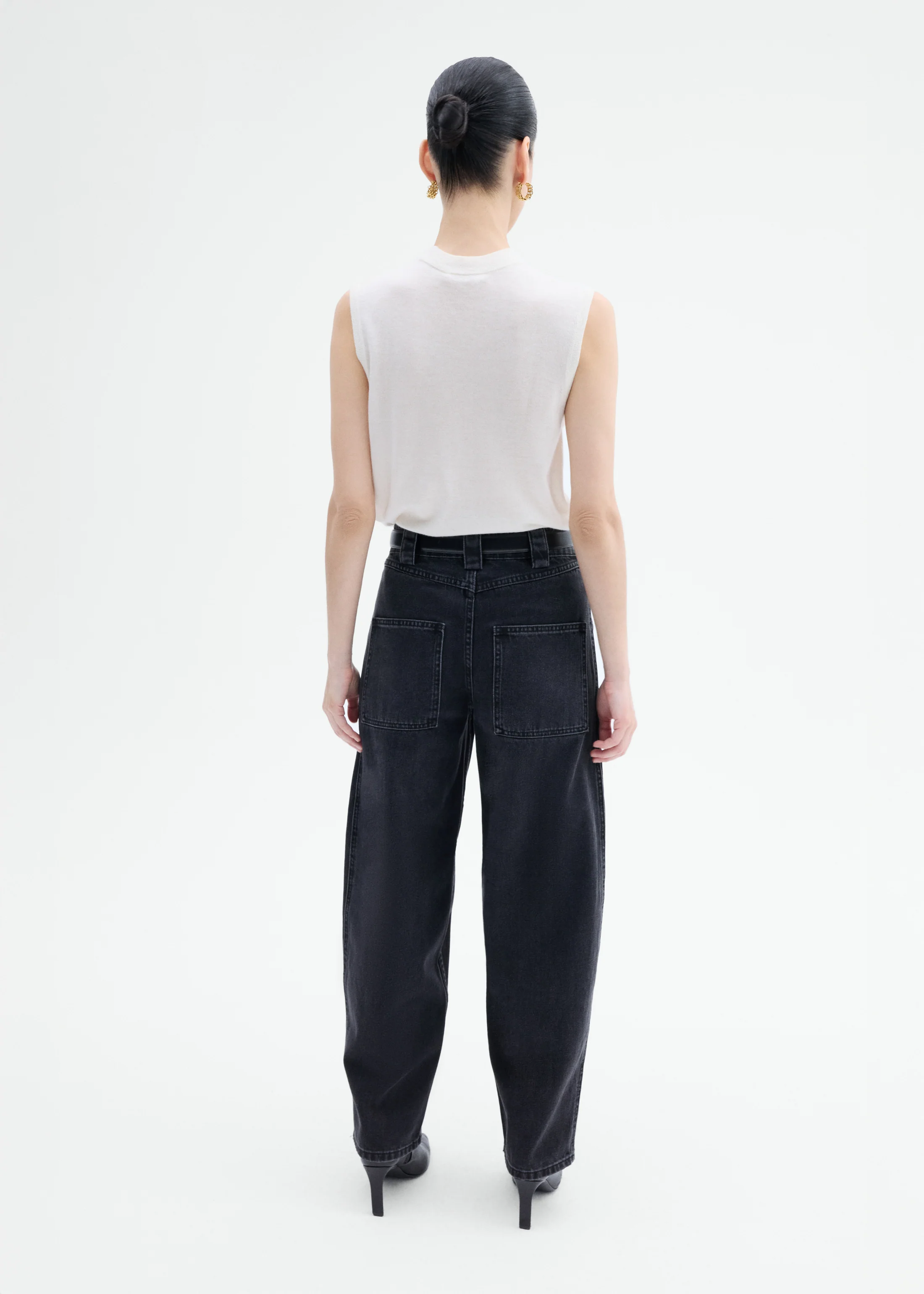Shell Tank in Fine Cashmere - Ivory - Image 5