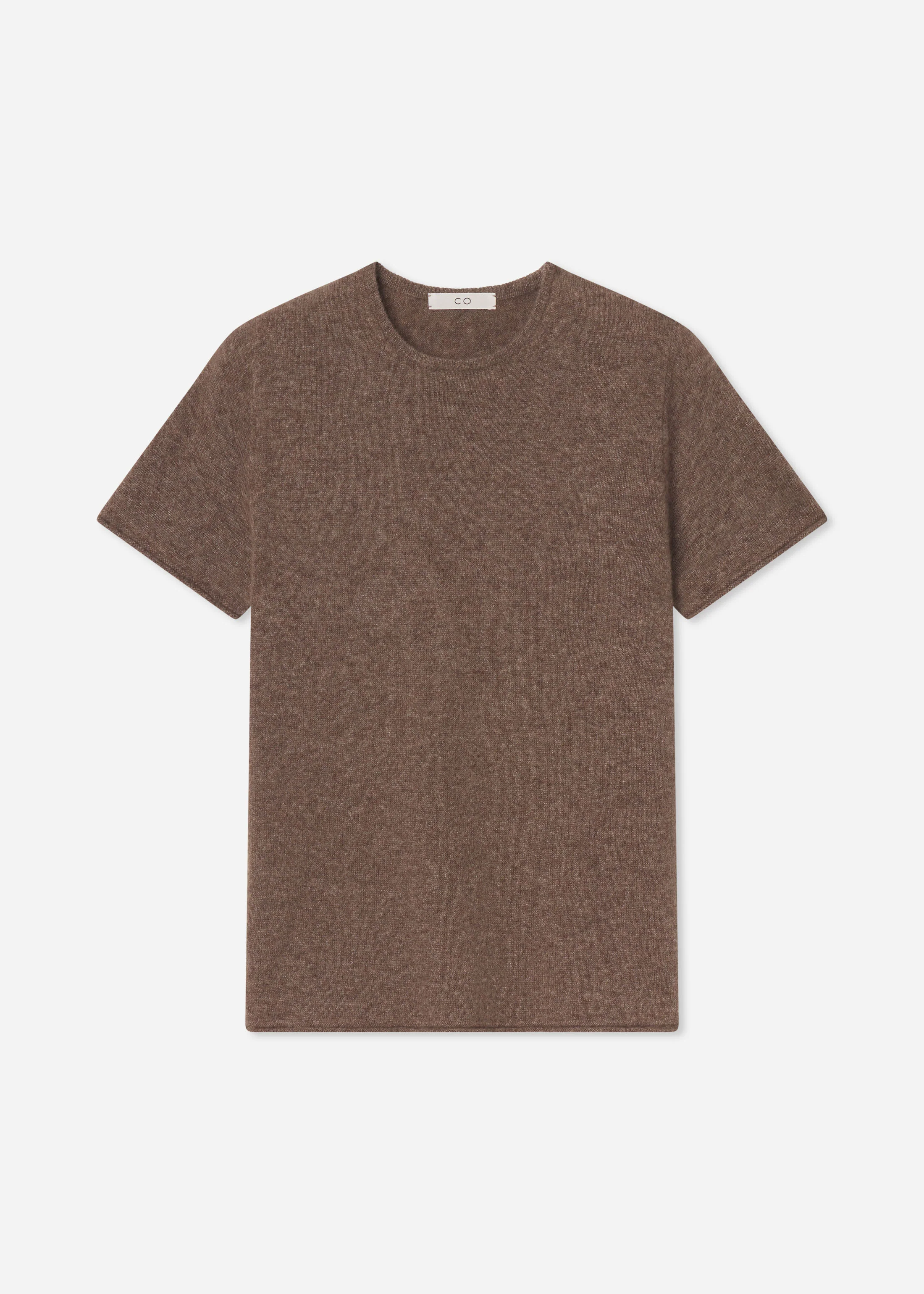 Short Sleeve T-Shirt in Cashmere Silk - Hazelnut - Image 5