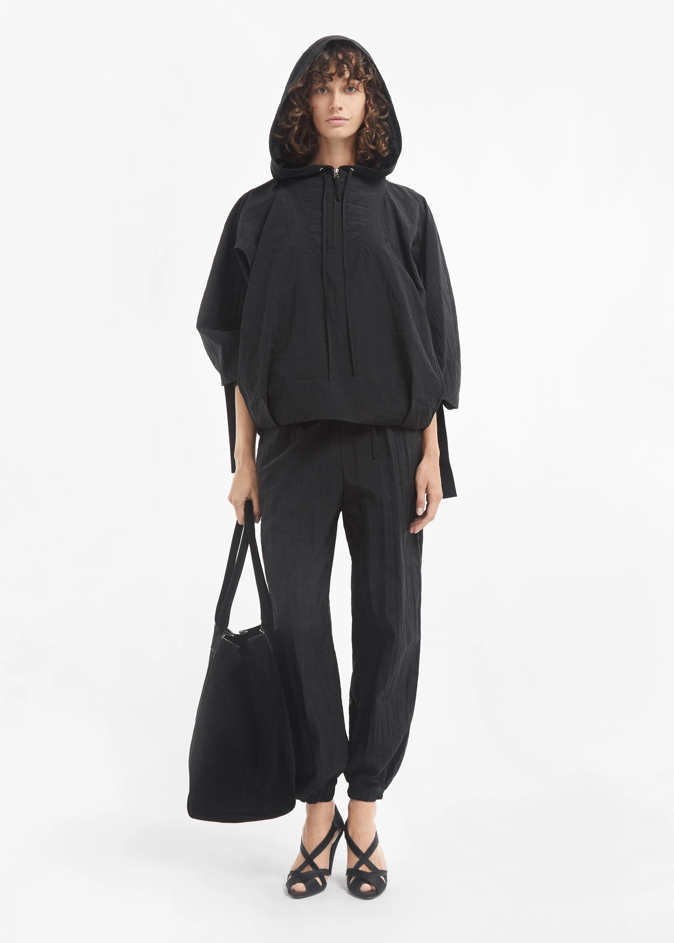 Sports Pullover in Recycled Nylon - Black - Image 2