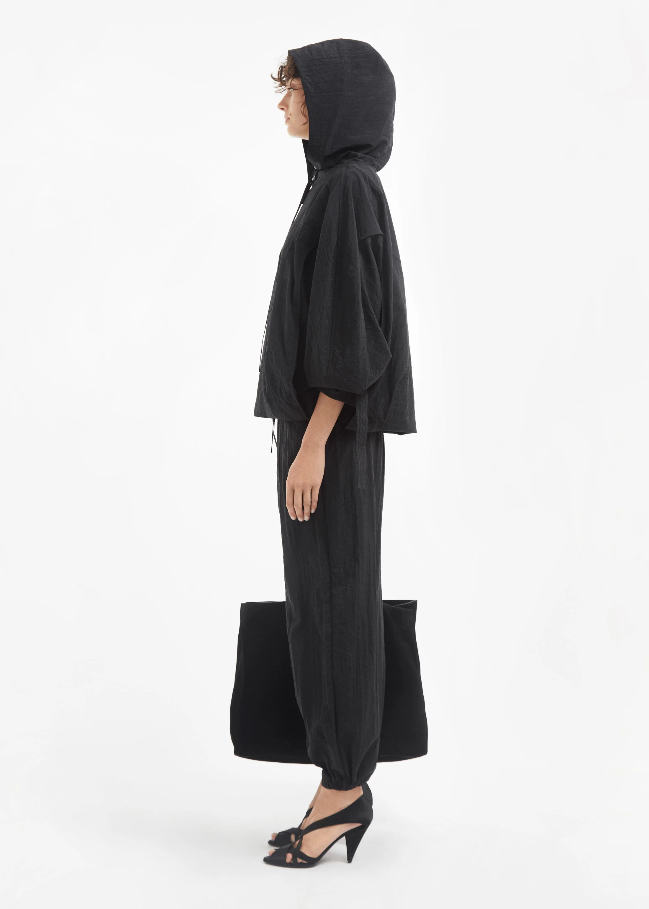Sports Pullover in Recycled Nylon - Black - Image 3