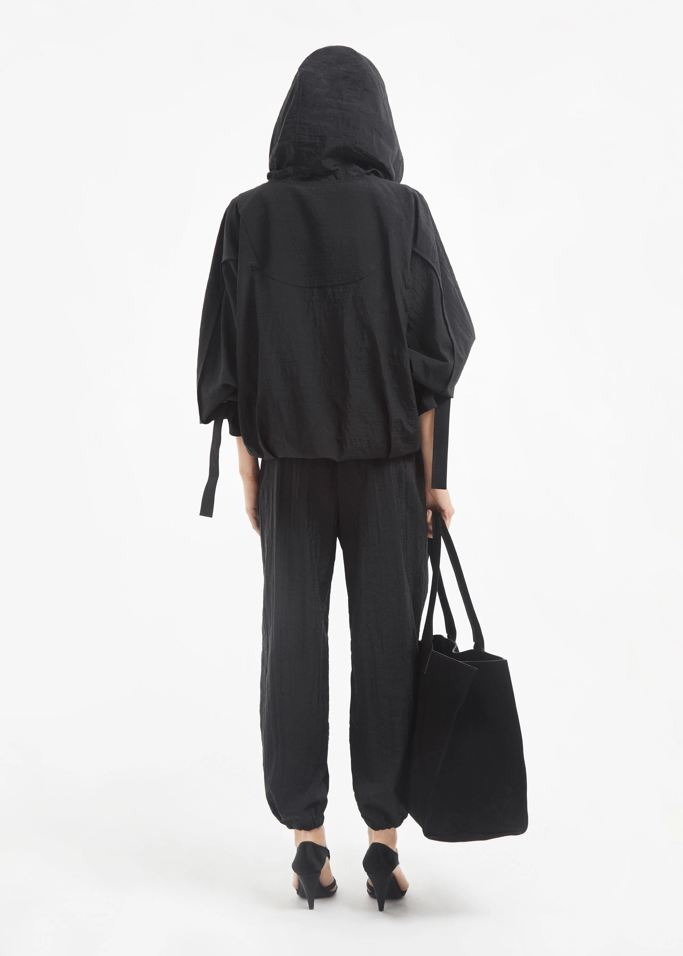 Sports Pullover in Recycled Nylon - Black - Image 4