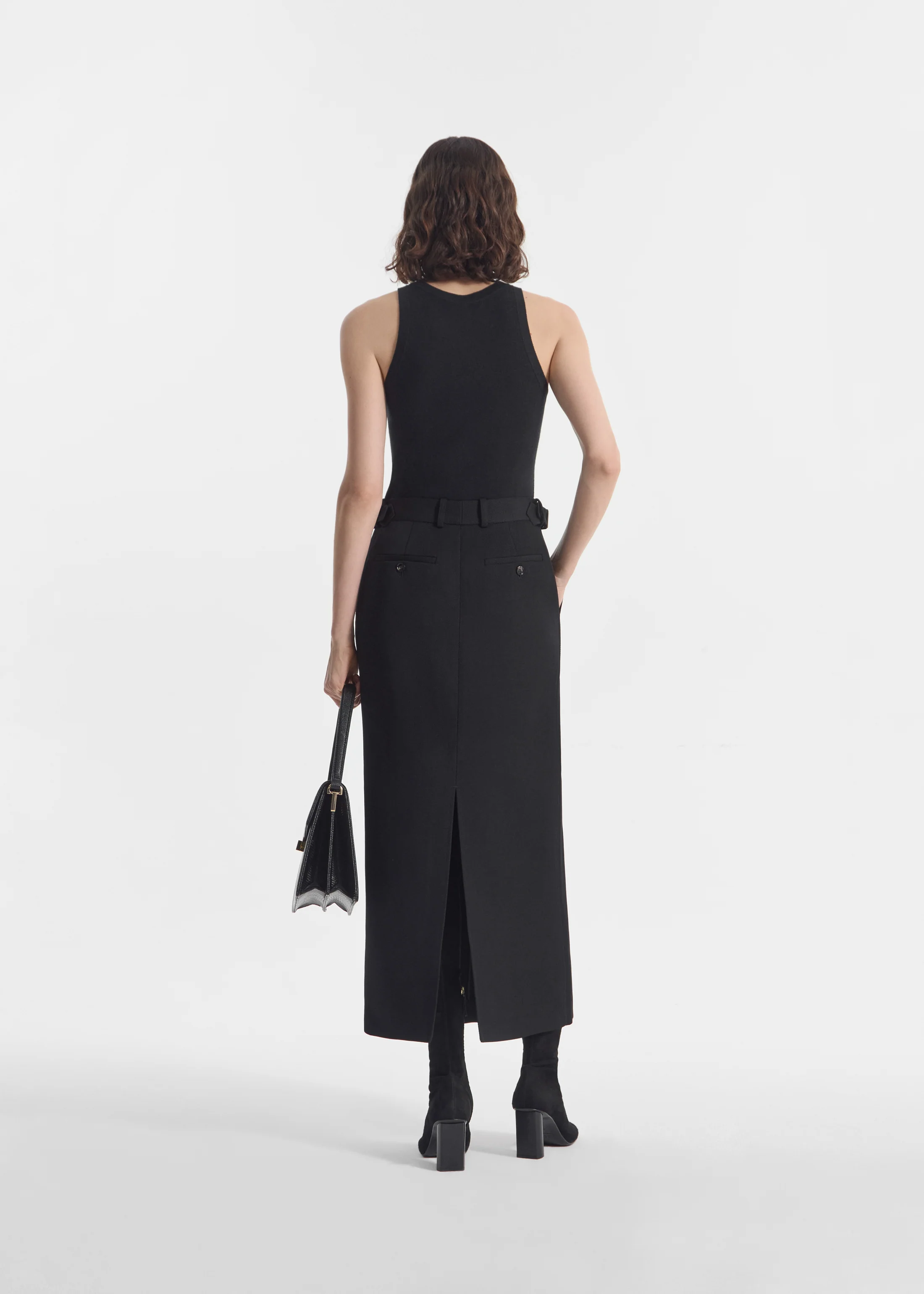 Tank Top in Fine Cashmere - Black - Image 5