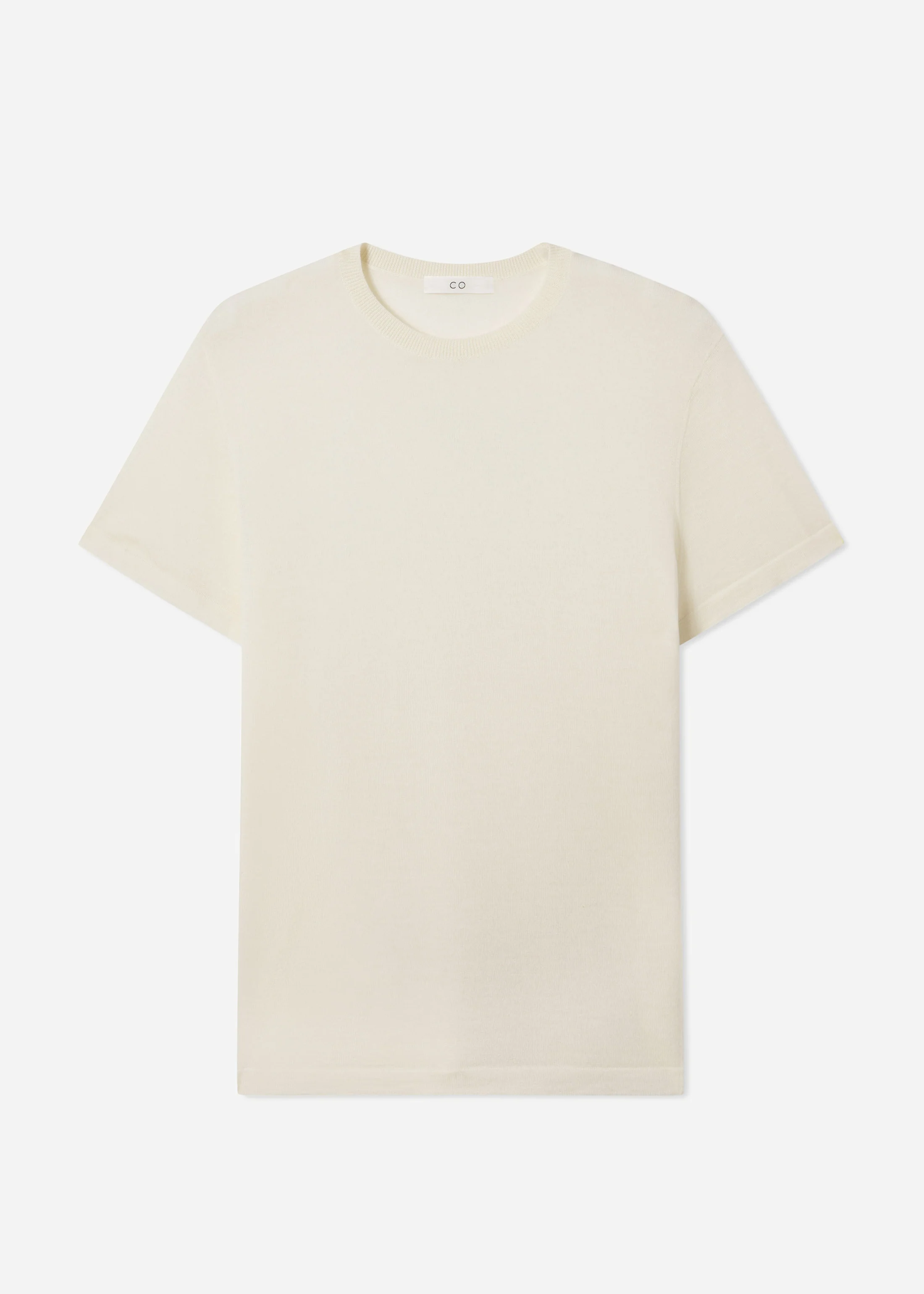 T-Shirt in Fine Cashmere - Ivory - Image 5
