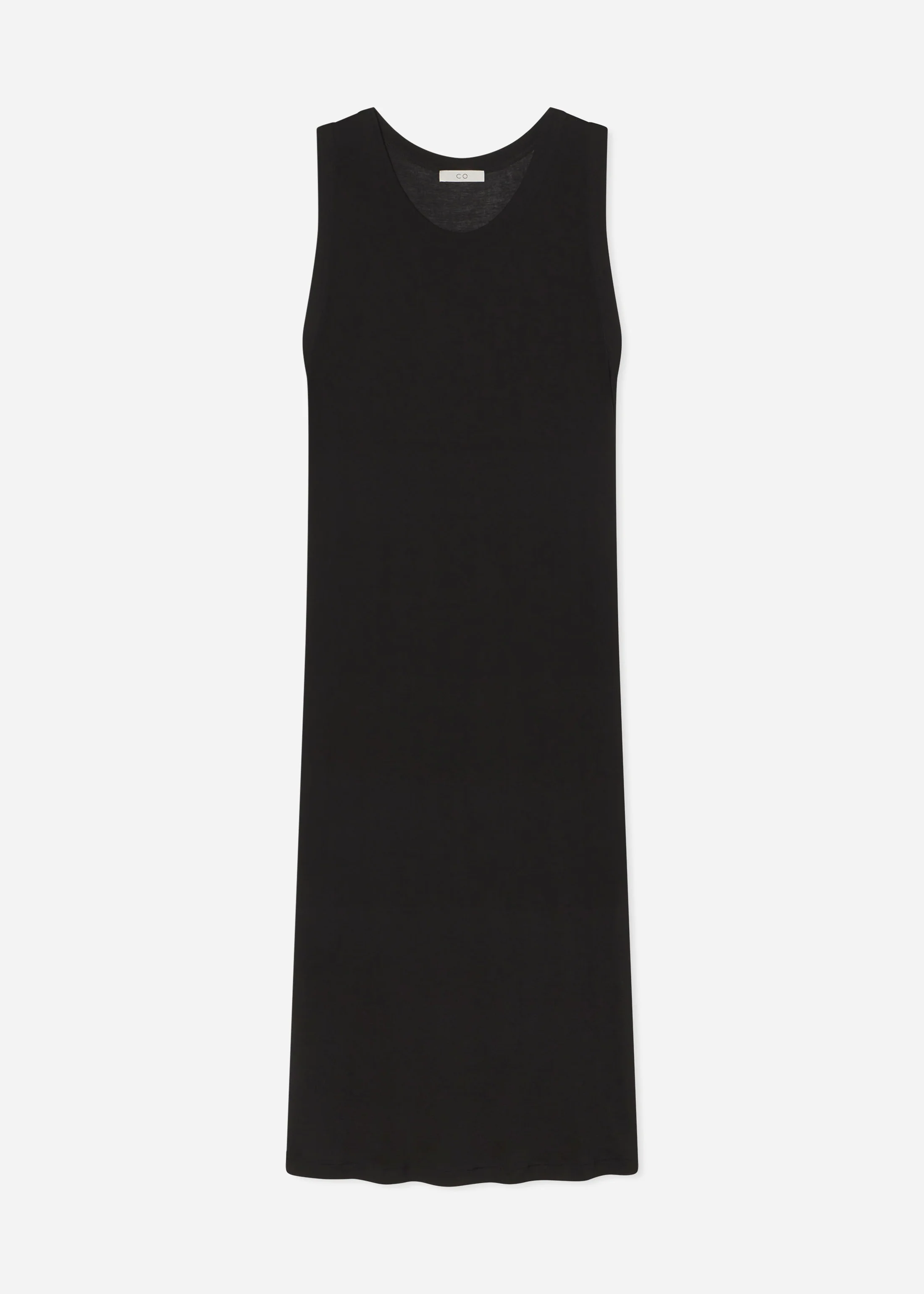 Tank Dress in Slub Jersey - Black - Image 4