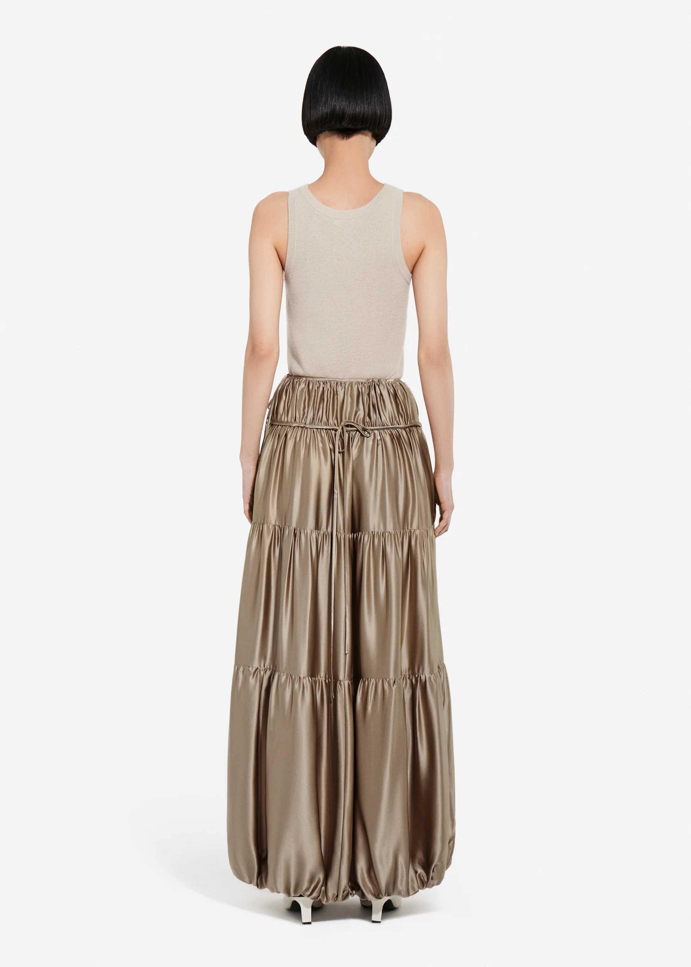 Tank Top in Fine Cashmere - Chestnut - Image 4