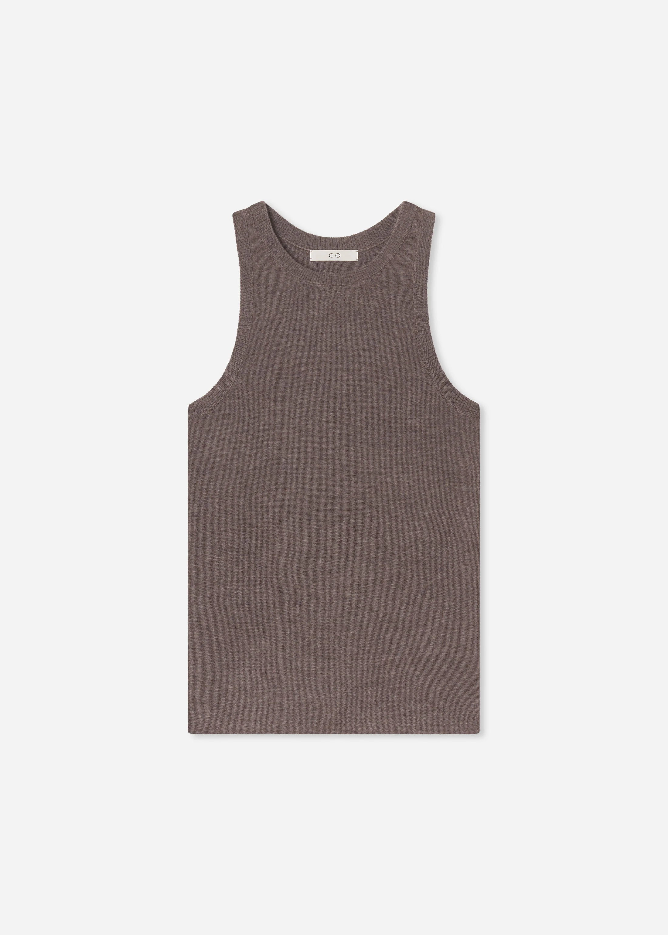 Tank Top in Fine Cashmere - Hazelnut - Image 4