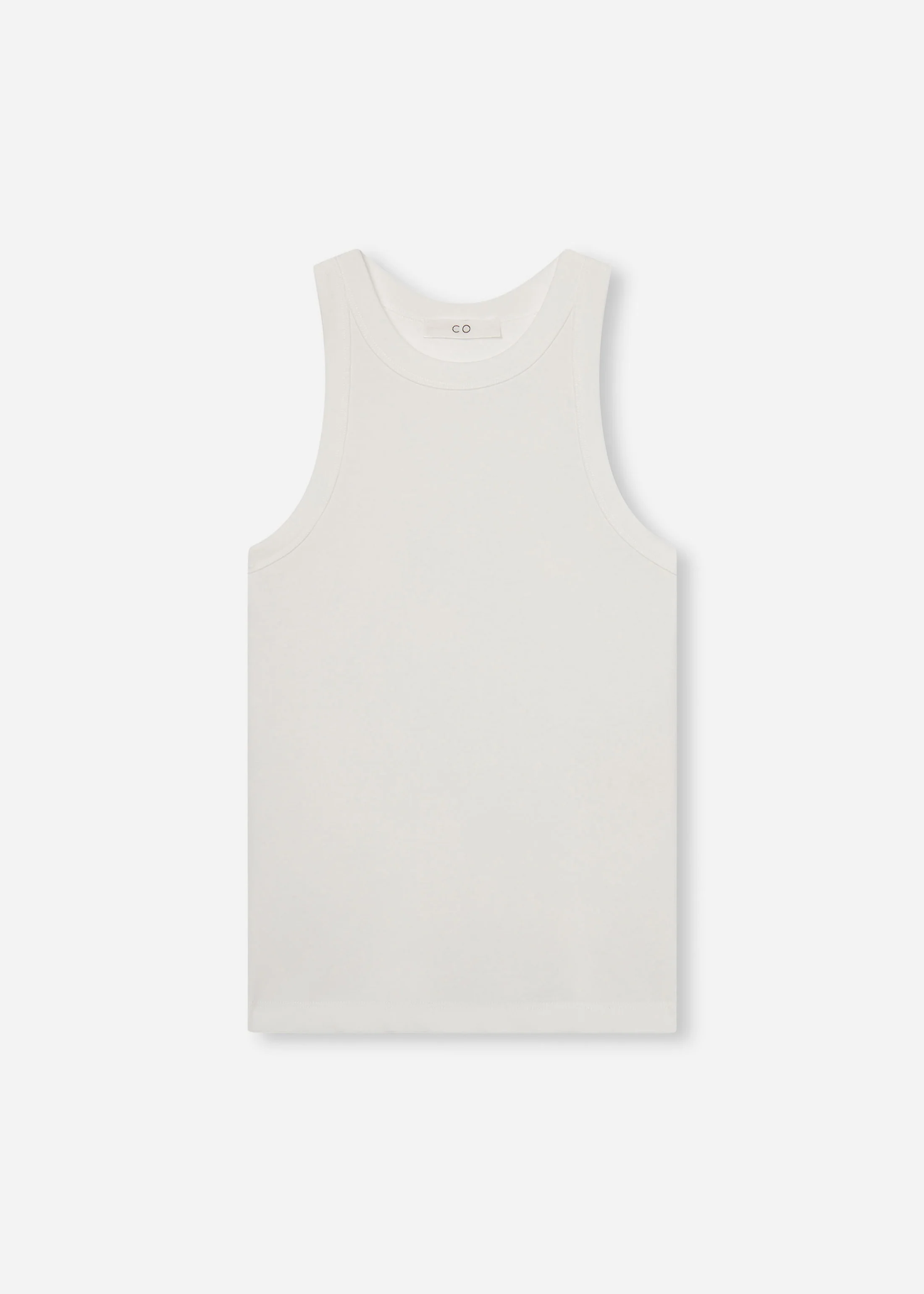 Fitted Tank in Cotton Jersey - Ivory - Image 4