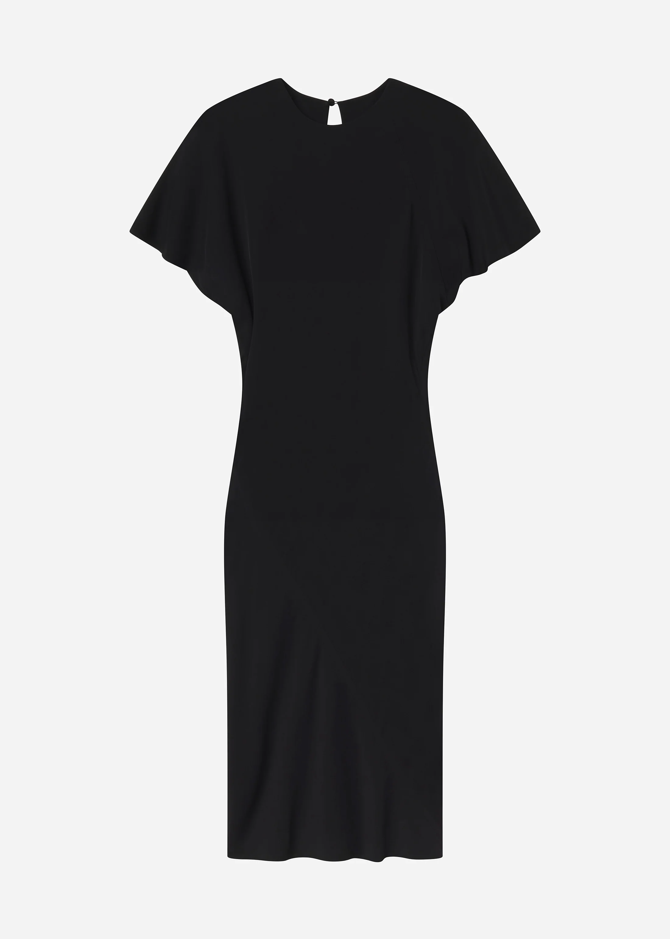 Twisted Knot Dress in Viscose Crepe - Black - Image 4